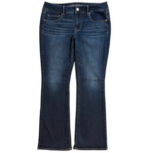 American Eagle Kick Boot Jeans Womens 14 Dark Wash Stretch Denim Bootcut Pants